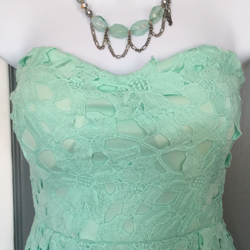 NWT Gorgeous mint green lace dress - Picture 5 of 10
